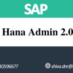SAP HANA ADMIN 2.O