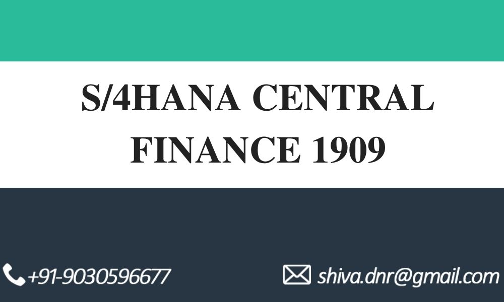 S4HANA CENTRAL FINANCE s4hana central finance videos